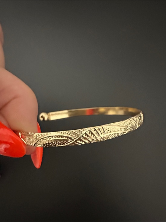 Jewelry - Gold Open Cuff Bracelet - Women's Minimalist Bangle